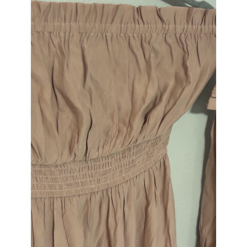 Zesica Maxi Dress Women's Size XS Dusty Rose Front-Slit Off-The-Shoulder - Picture 3 of 9